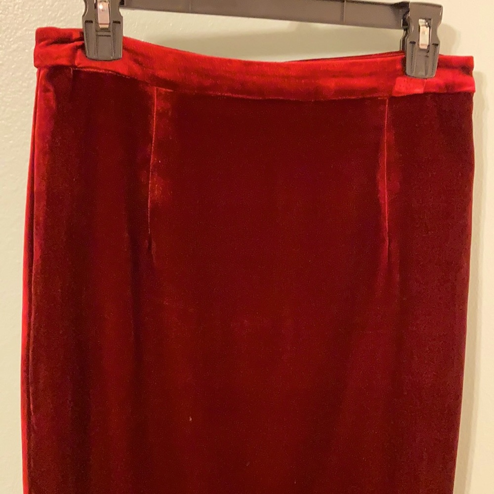 Boden Velvet Pencil Skirt